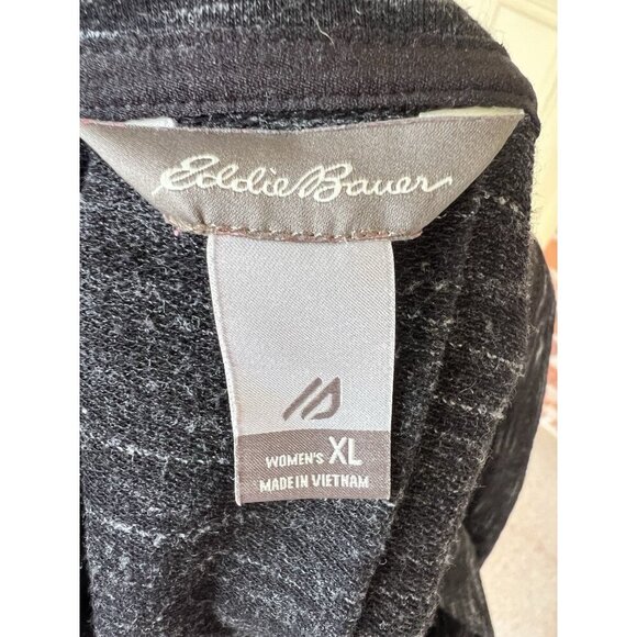 EDDIE BAUER Sweatshirt Womens XL Cowl Neck French Terry Long Sleeve space dye - Picture 7 of 8